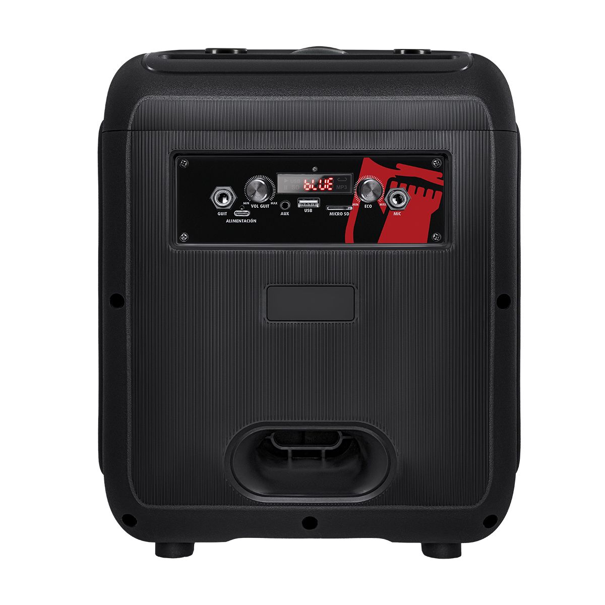 Bafle recargable 8” 30 W RMS Bluetooth con micrófono inalámbrico