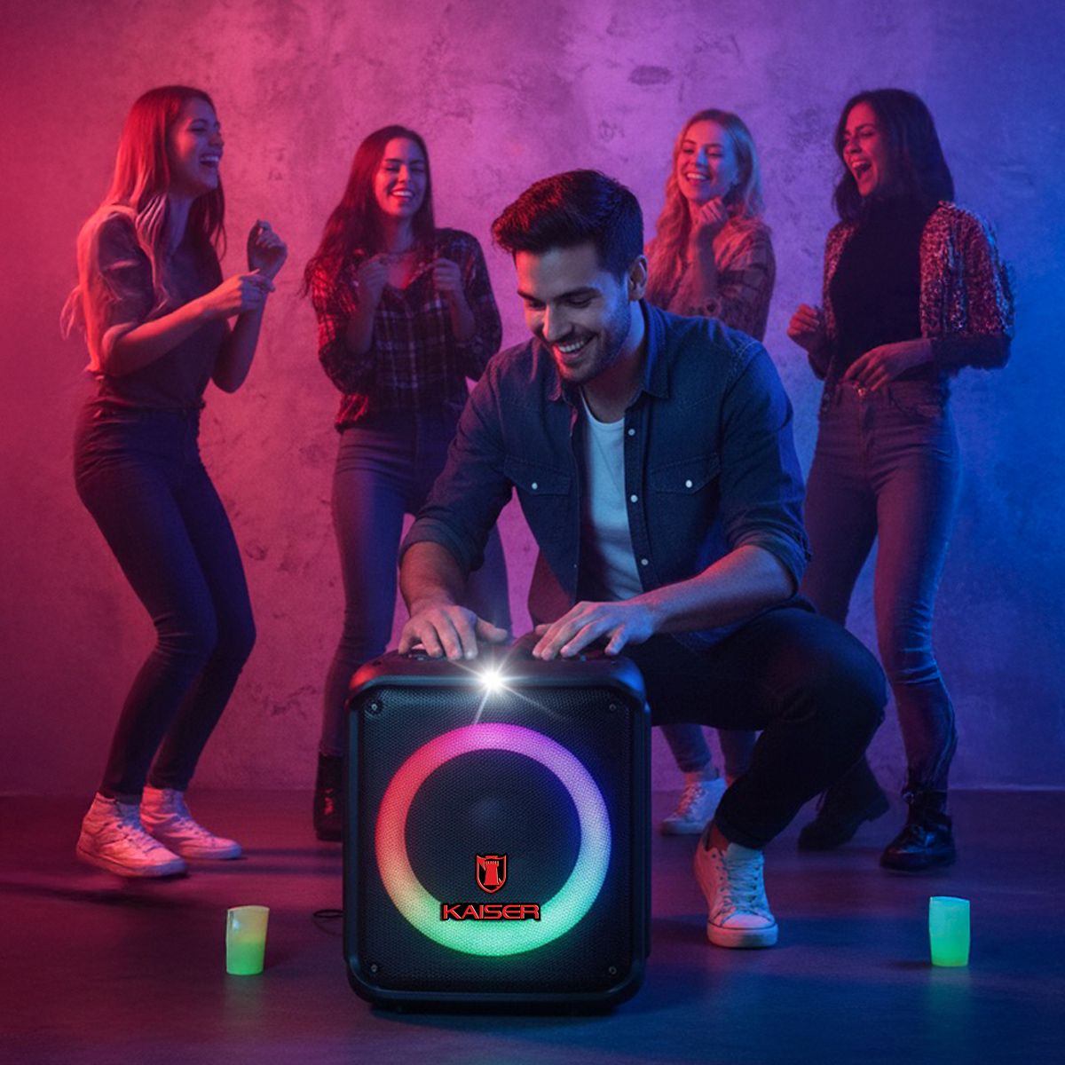 Bafle recargable de 8" con 30 W RMS