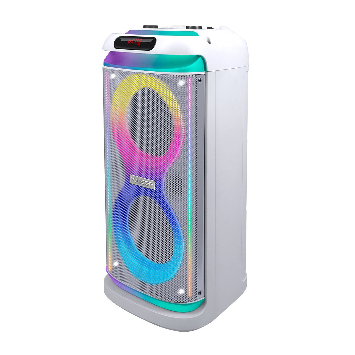 Bafle recargable 2x6.5" 50 W RMS Bluetooth® one body, blanco
