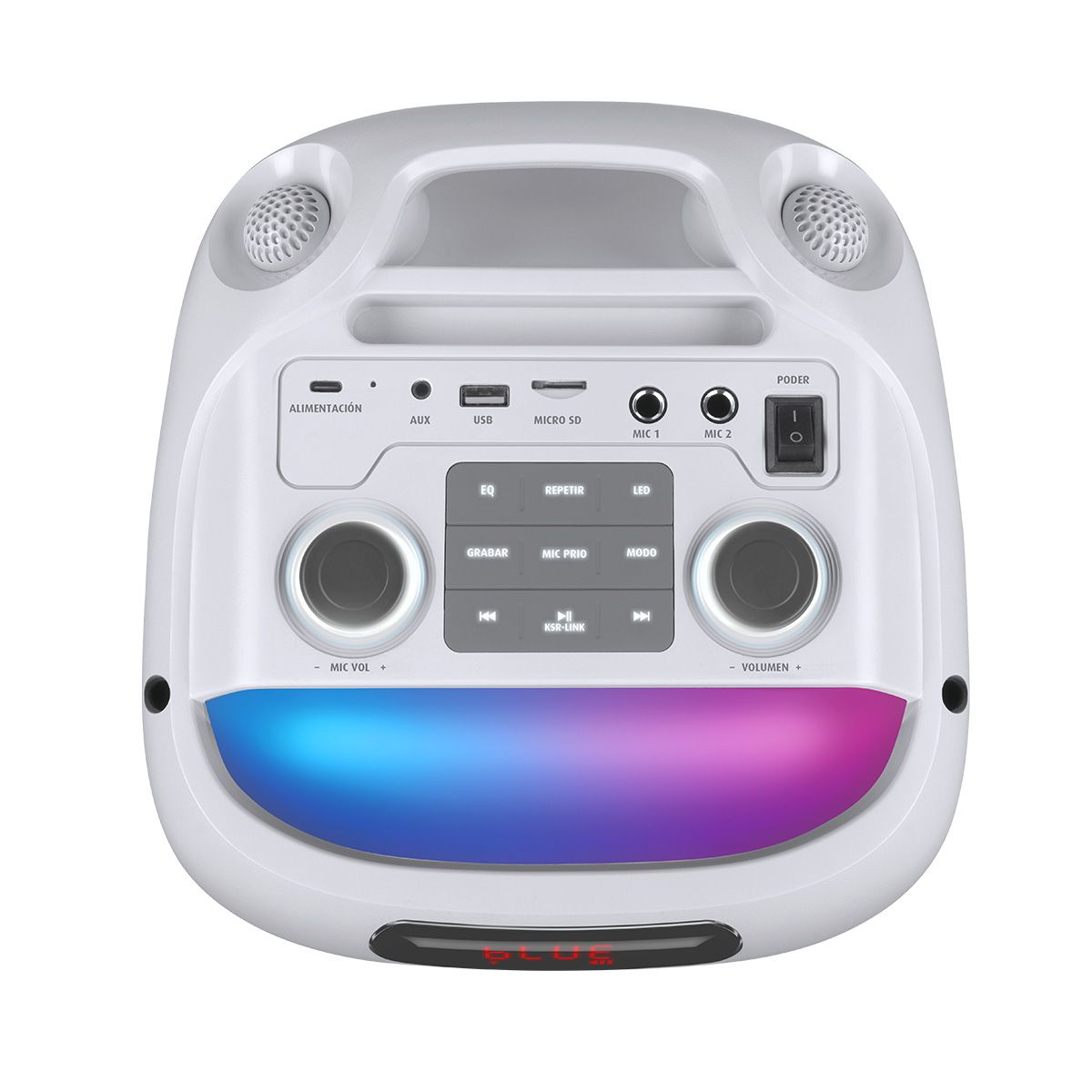 Bafle recargable 2x6.5" 50 W RMS Bluetooth® one body, blanco