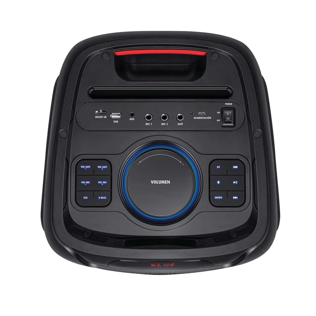 Bafle Profesional Recargable 2 x 8” de 30,000 W PMPO con Micrófono