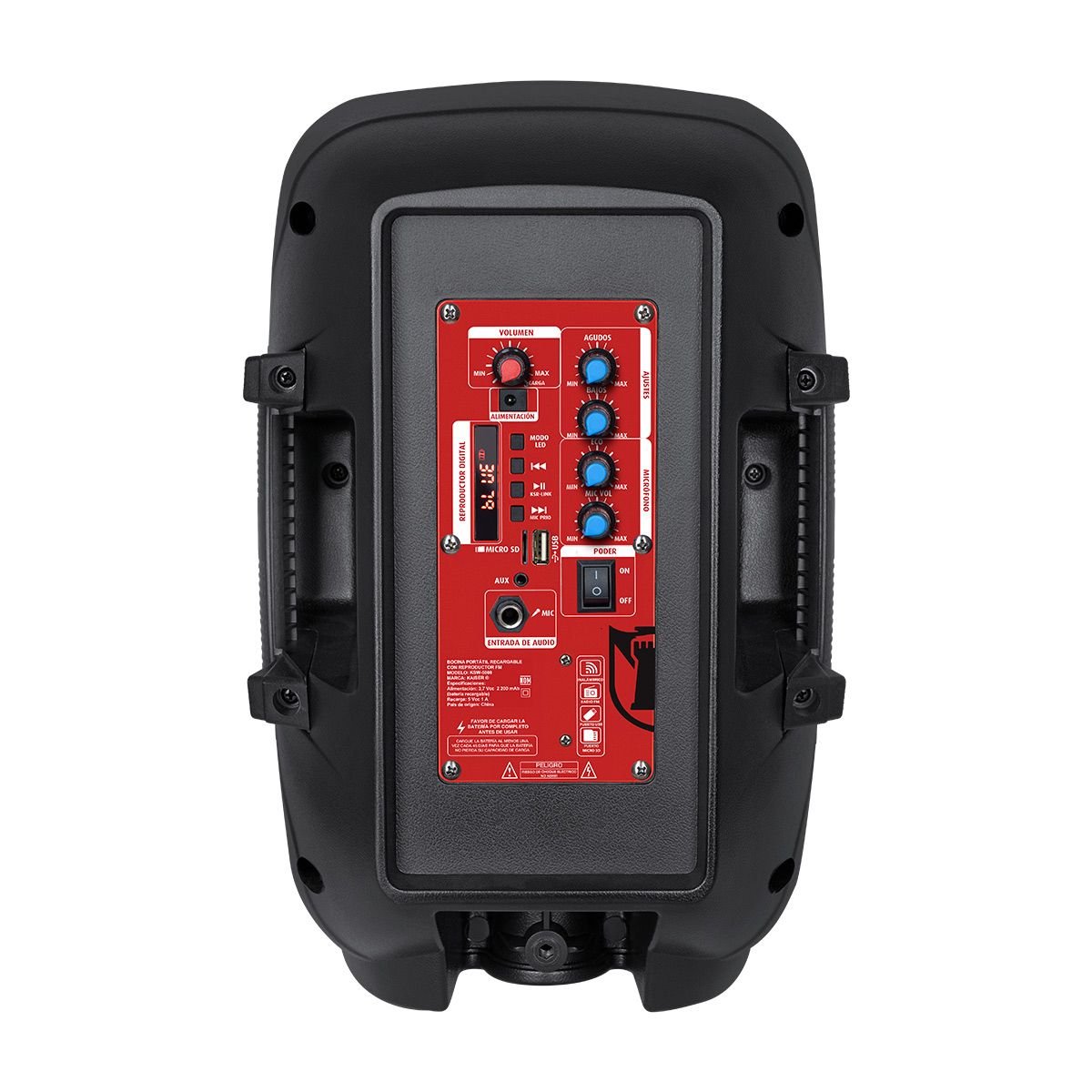Bafle recargable de 8" 20 W RMS Con Micrófono