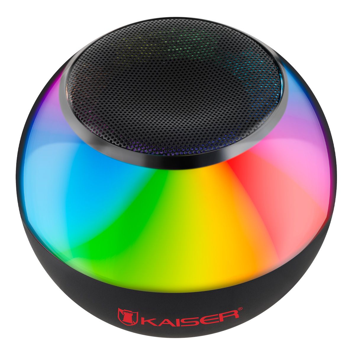 Bocina 2" Bluetooth® recargable 5 W RMS luz multicolor, negro
