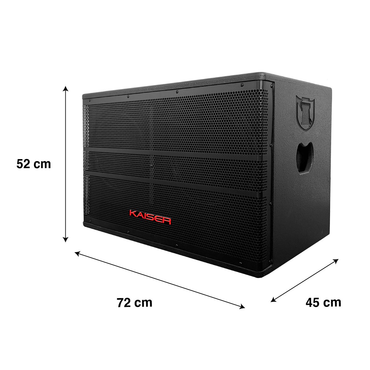Sistema de audio de 1,000 W RMS con Satélites 4x4” Subwoofer 2x12”