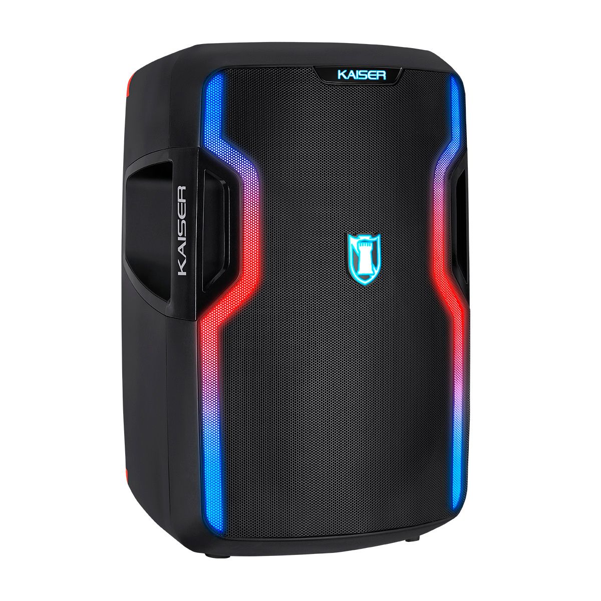 Bafle profesional recargable 15" 50 W RMS con tripié y micrófono alámbrico