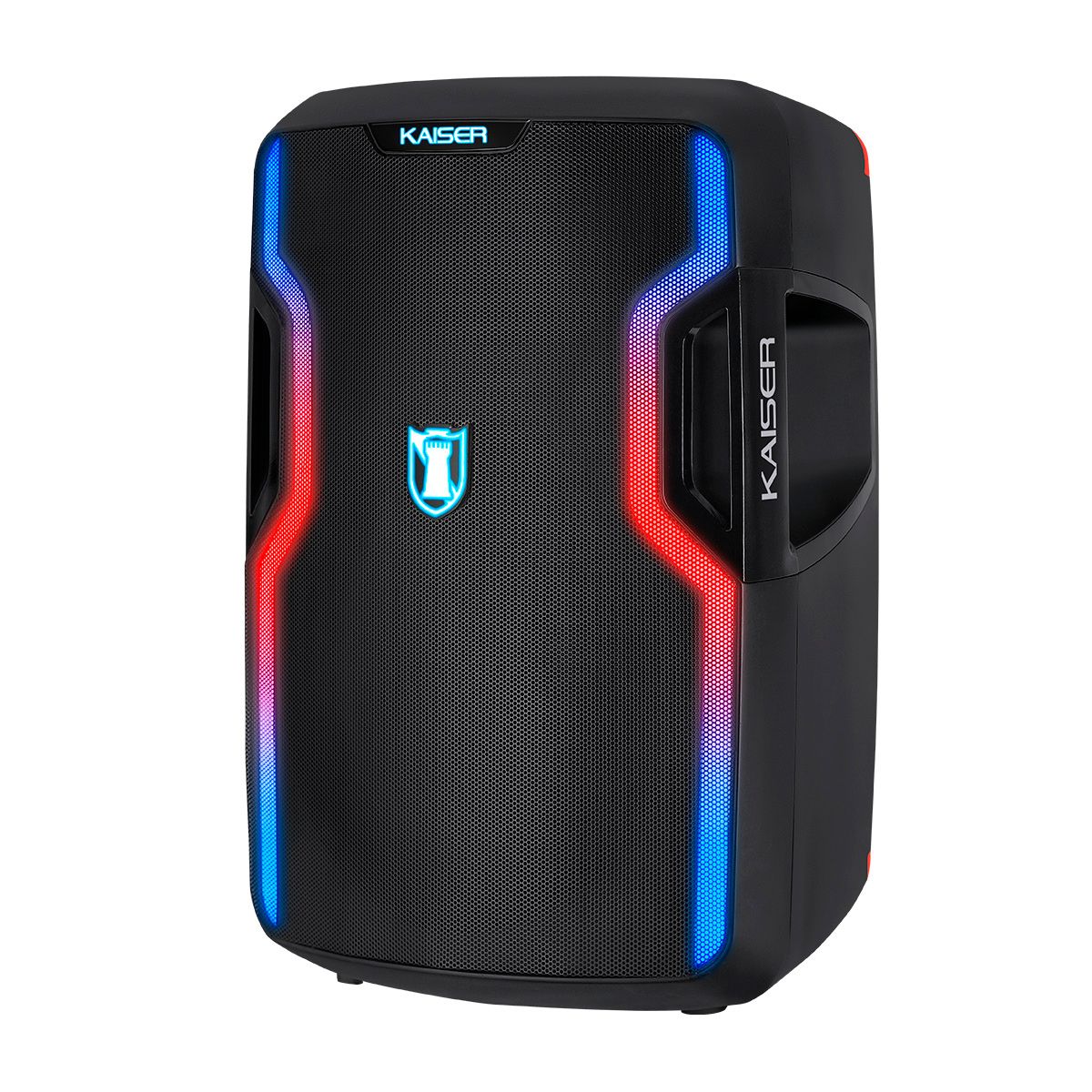 Bafle profesional recargable 15" 50 W RMS con tripié y micrófono alámbrico