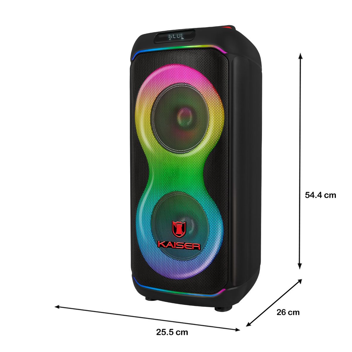 Bafle recargable 2x6.5" 25,000 PMPO /45 W RMS one body hasta 6 hrs