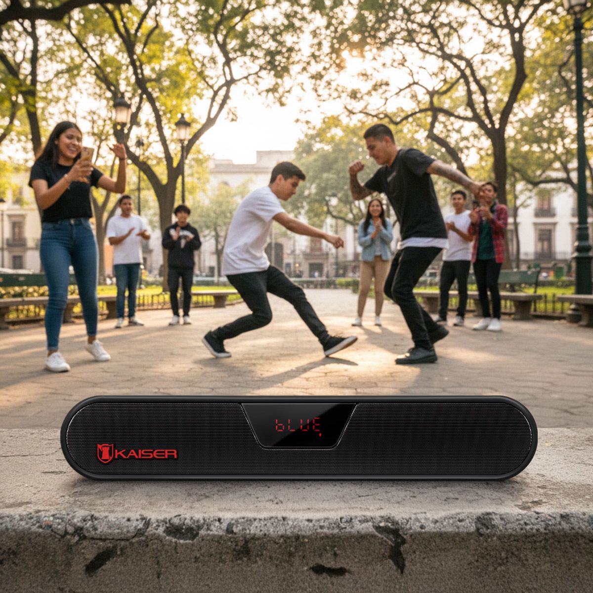 Bocina recargable Bluetooth® 2x2" 10 W RMS manos libres hasta 4 hrs