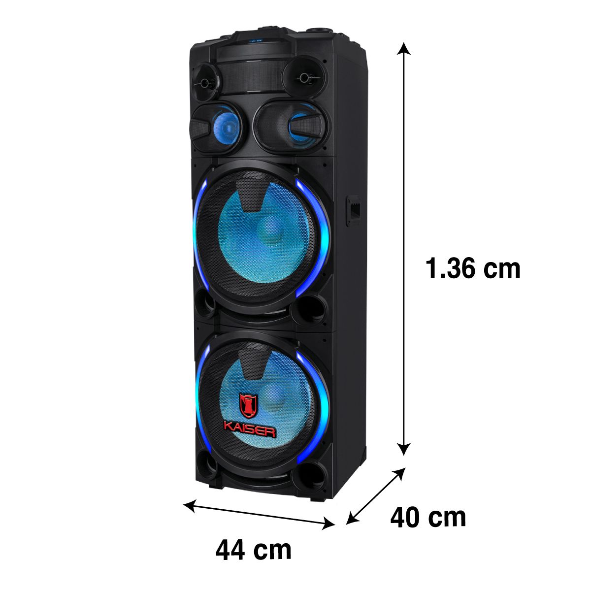 Bafle profesional Bluetooth 2x15" 180 W RMS one body