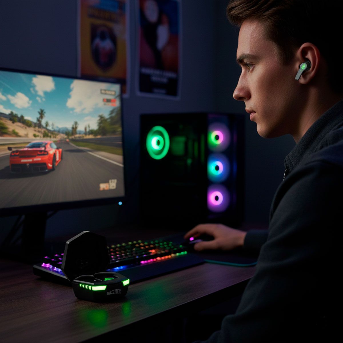 Audífonos True Wireless Bluetooth gamer manos libres 10 m