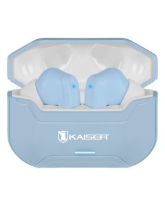 Audífonos inalámbricos TWS Bluetooth hasta 28 hrs con ecualizador IPX4 azul