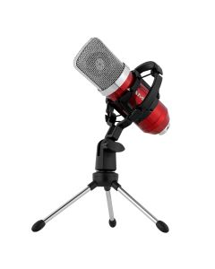 Micrófono Profesional Condensador Unidireccional Alámbrico Rojo Metálico