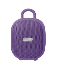 Bocina portátil recargable 15W RMS con reproductor FM morado