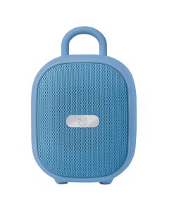 Bocina portátil recargable 15W RMS con reproductor FM azul