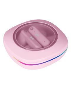Audífonos true wireless Bluetooth ® IPX4 luz Led rainbow - rosa