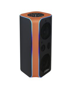 Bafle recargable 2x6.5” 80W RMS Bluetooth® one body con control, naranja