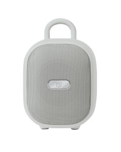 Bocina portátil recargable 15W RMS con reproductor FM blanco