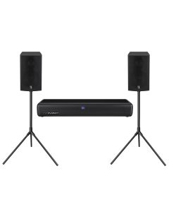 Barra de sonido 120W RMS Bluetooth® con 2 subwoofer y tripié Inalámbrico