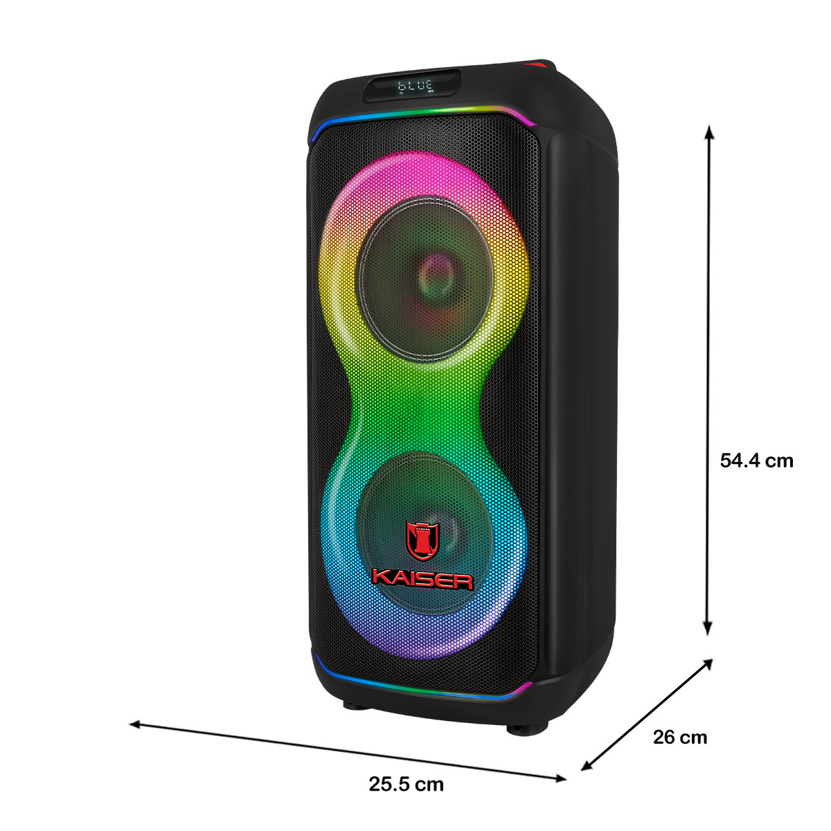 Bafle recargable 2x8" 40,000 PMPO /55 W RMS one body hasta 6 hrs
