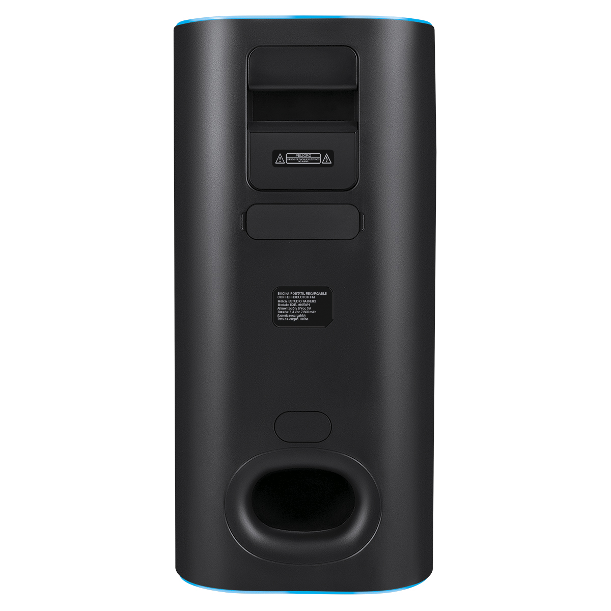 Bafle profesional recargable 2x6.5” 80W RMS Bluetooth® con control, blanco
