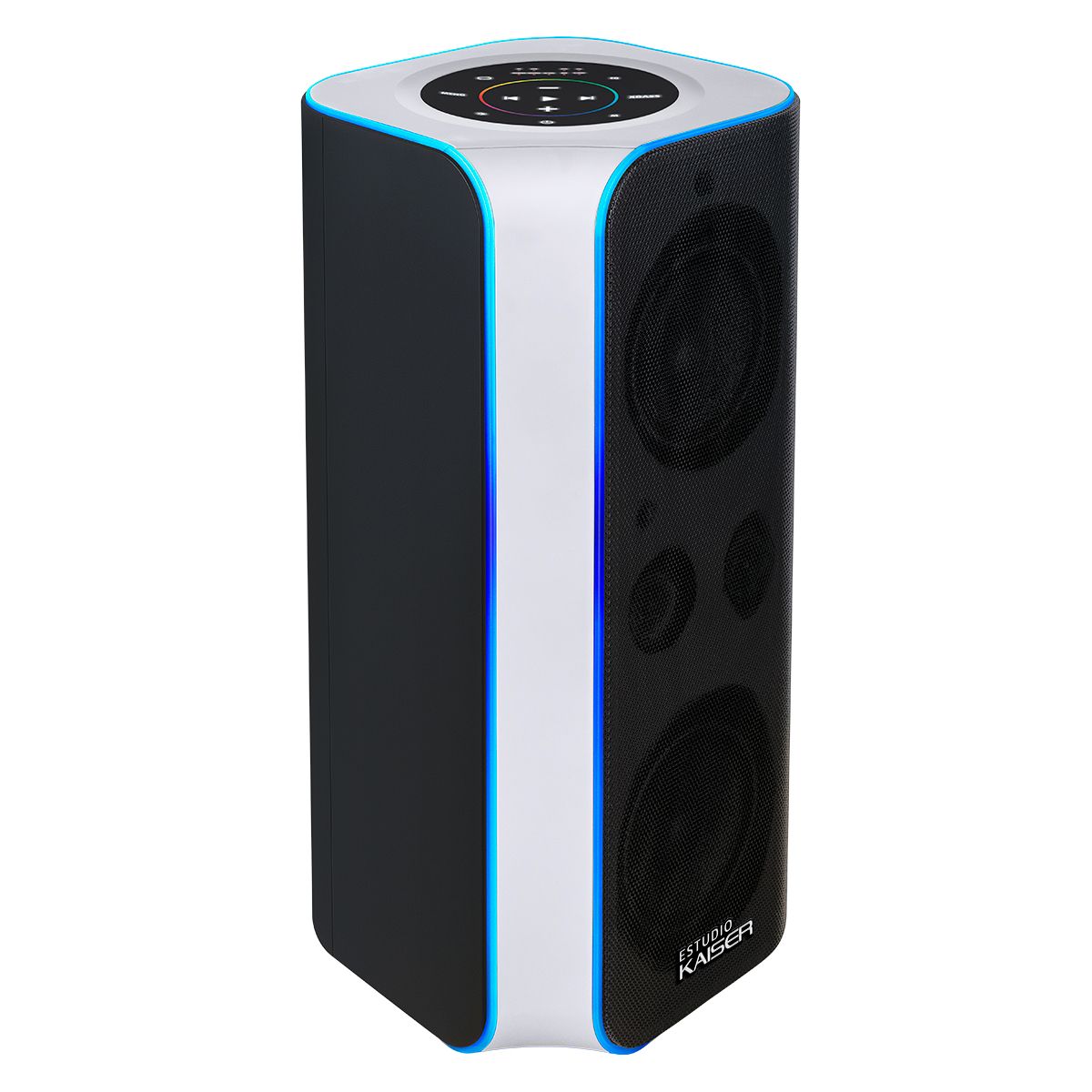 Bafle profesional recargable 2x6.5” 80W RMS Bluetooth® con control, blanco