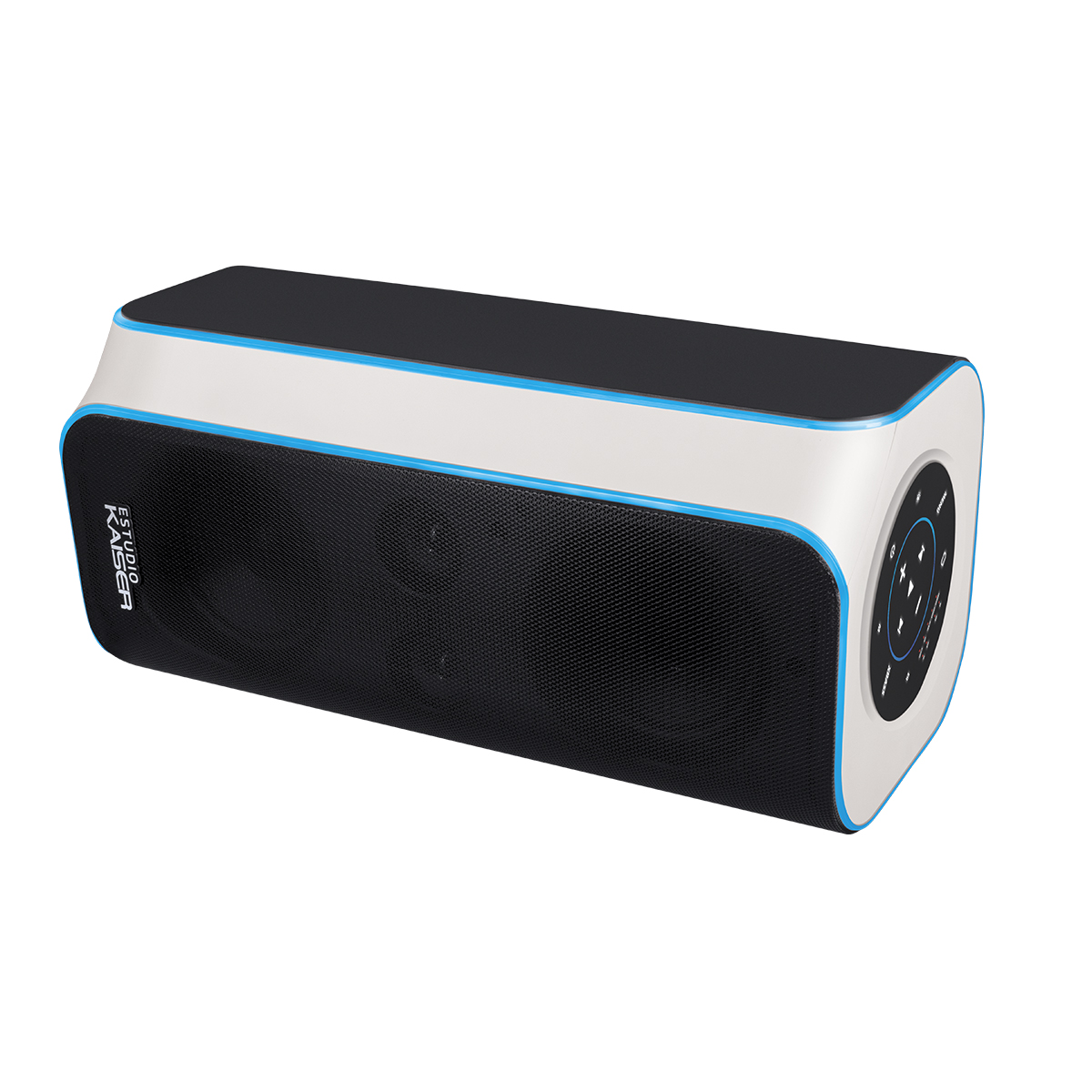 Bafle profesional recargable 2x6.5” 80W RMS Bluetooth® con control, blanco