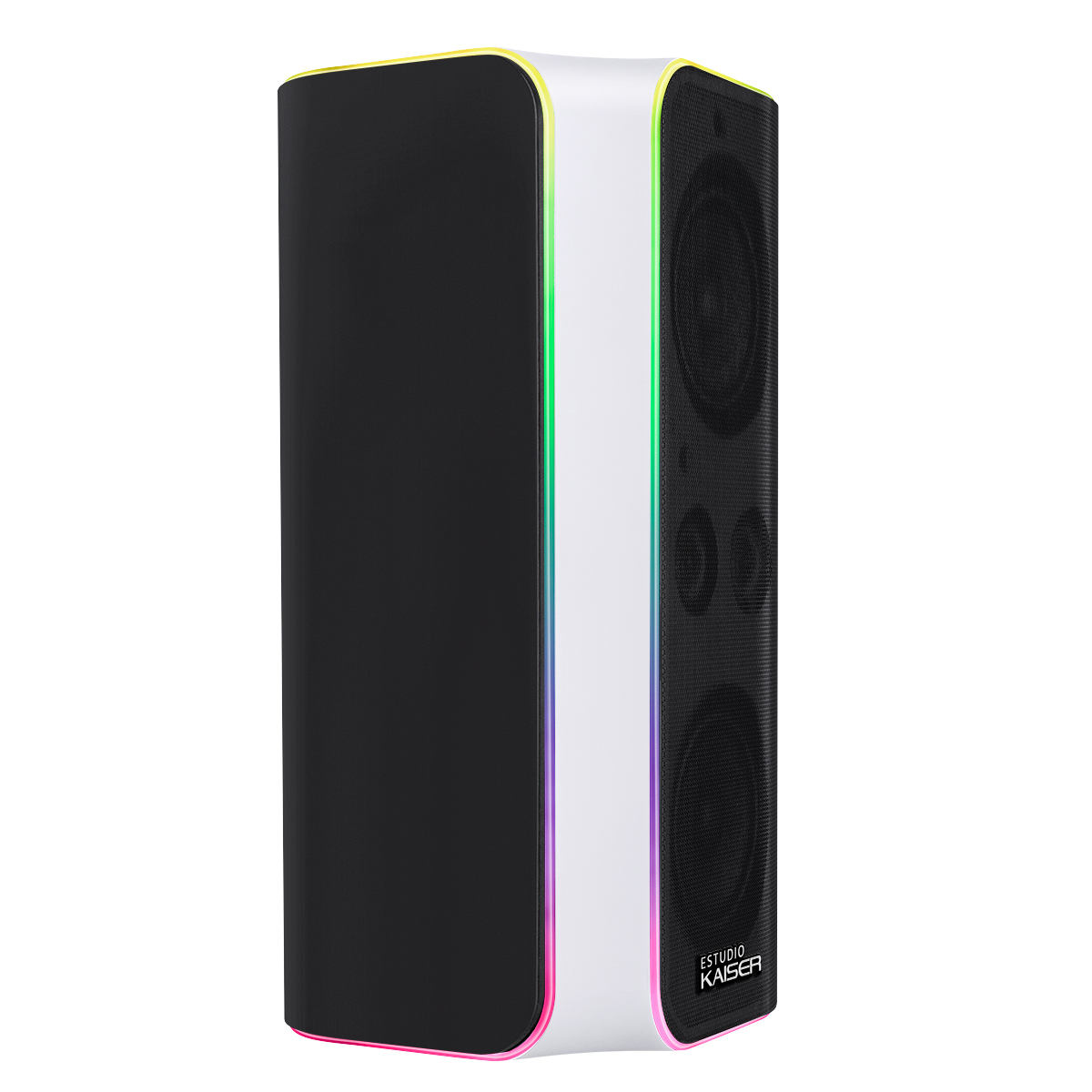 Bafle profesional recargable 2x6.5” 80W RMS Bluetooth® con control, blanco