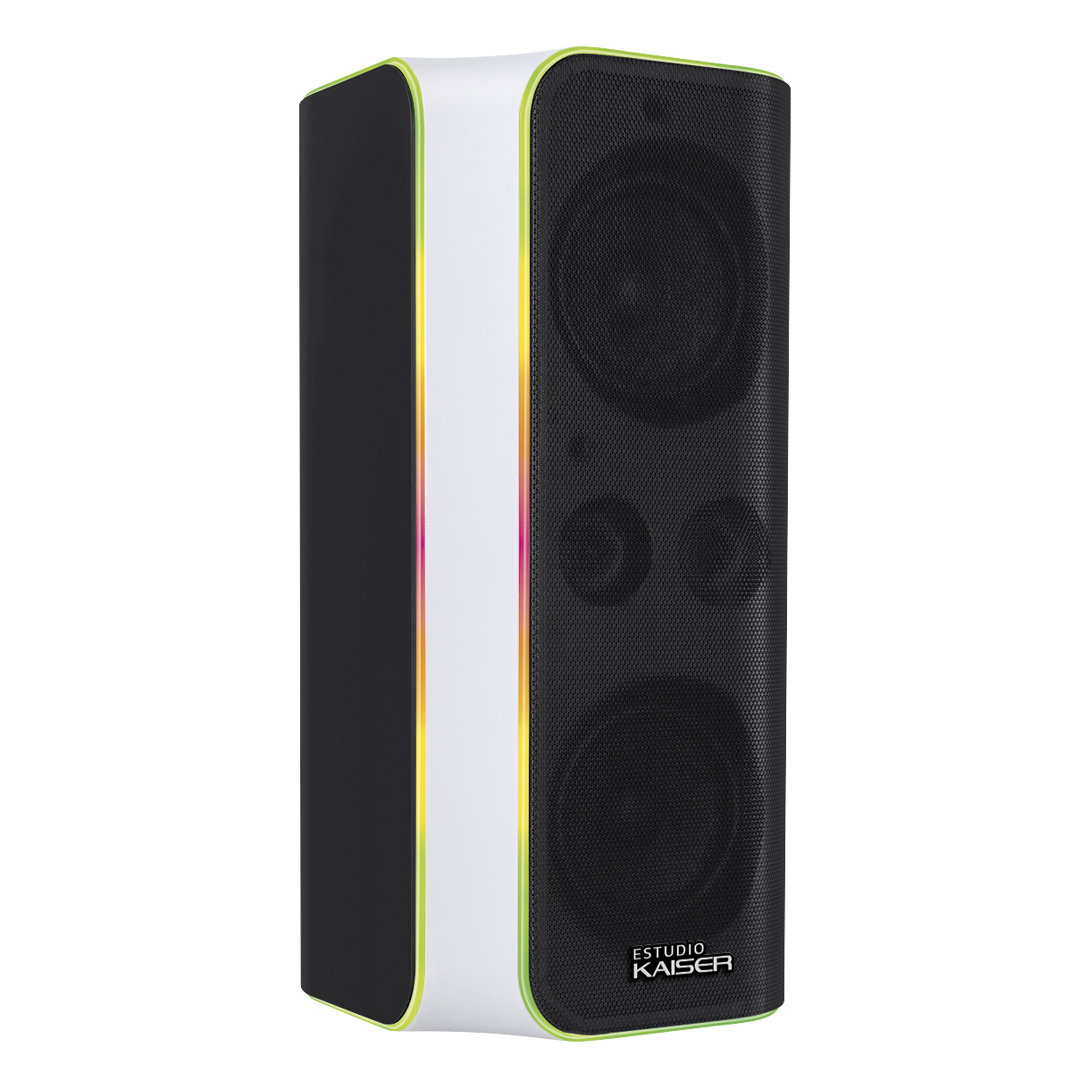 Bafle profesional recargable 2x6.5” 80W RMS Bluetooth® con control, blanco