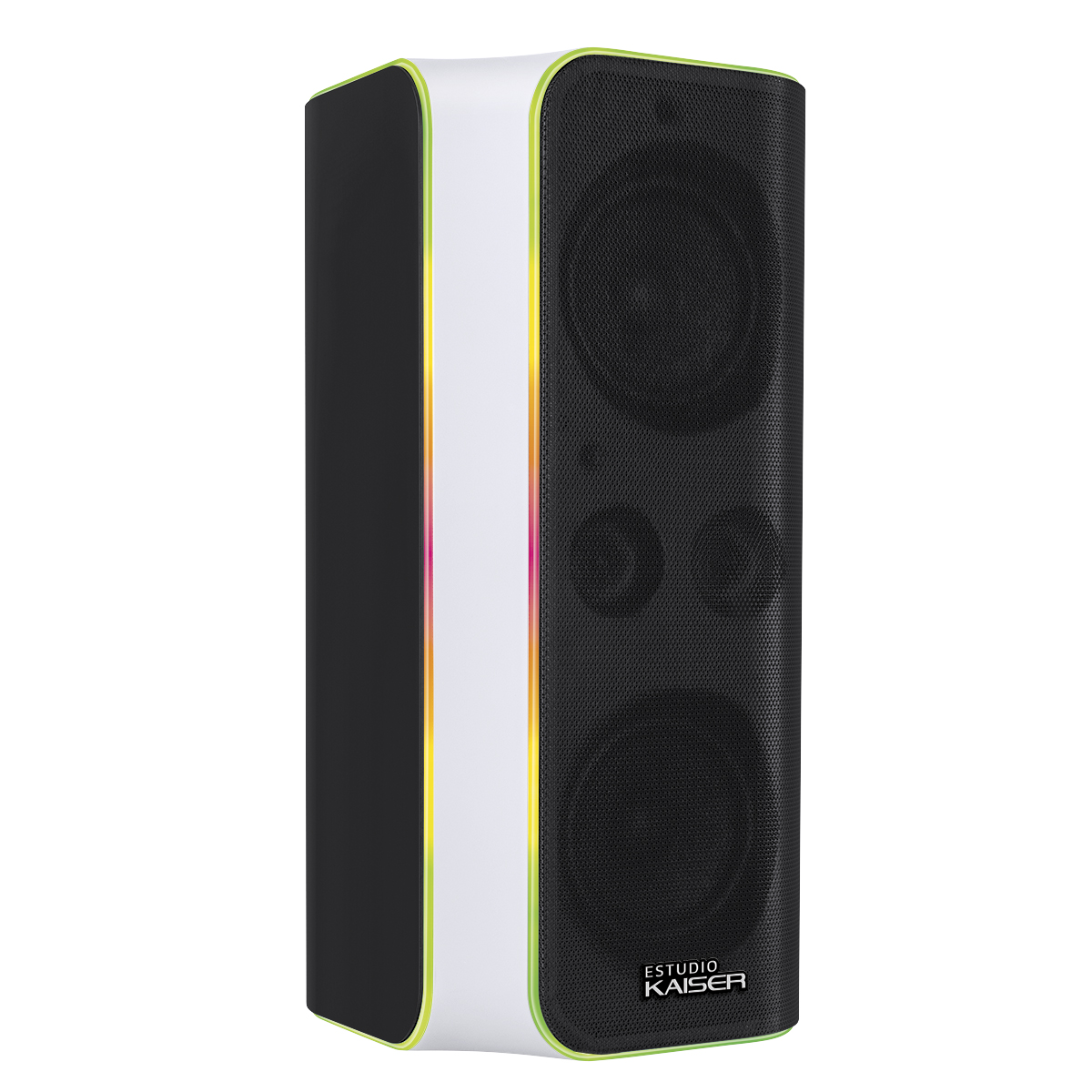 Bafle profesional recargable 2x6.5” 80W RMS Bluetooth® con control, blanco
