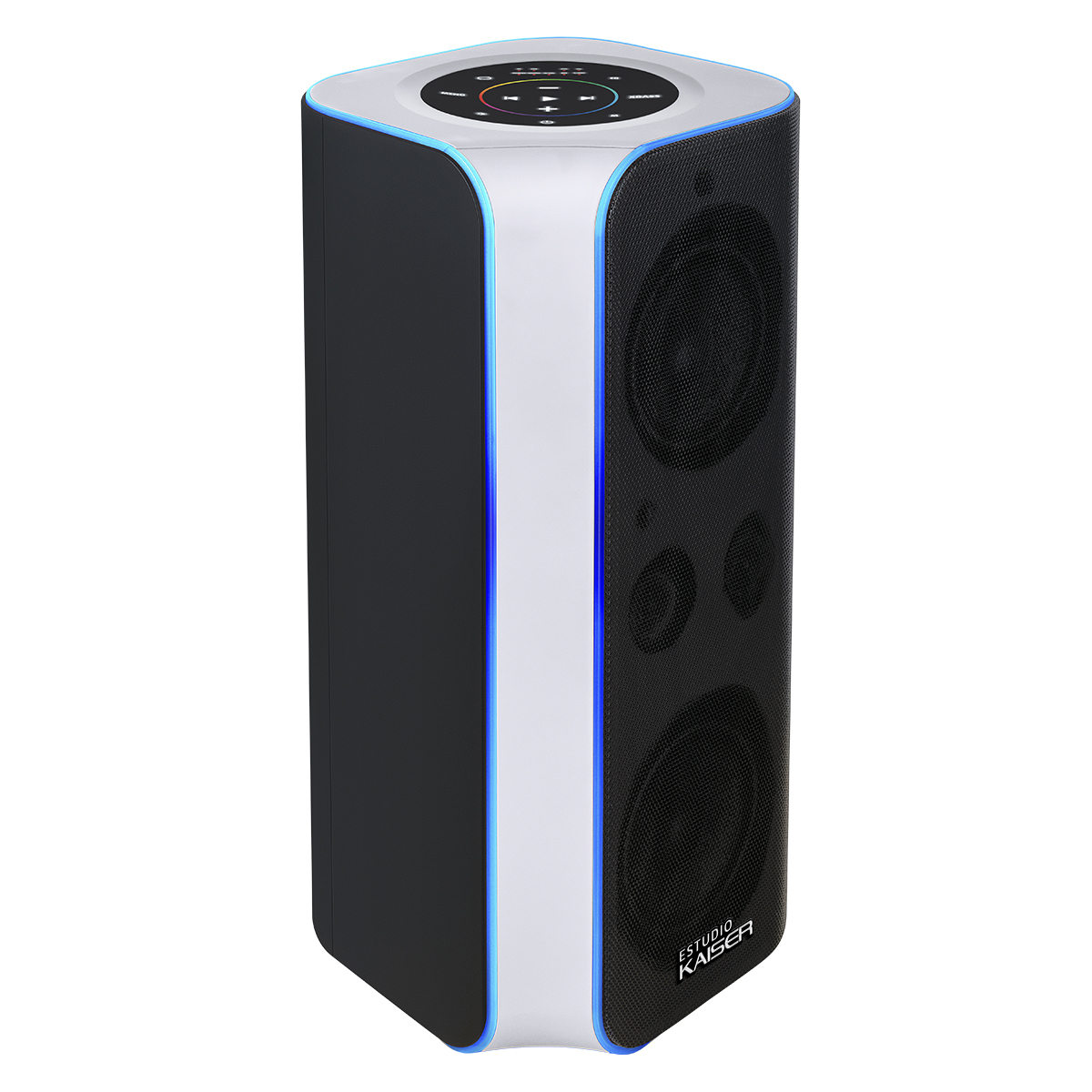 Bafle profesional recargable 2x6.5” 80W RMS Bluetooth® con control, blanco