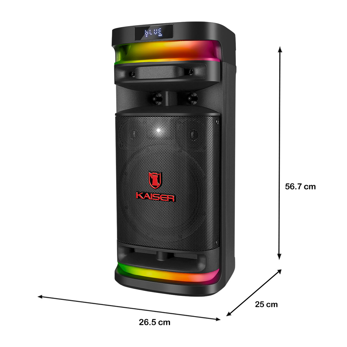 Bafle Profesional Recargable 8” 20,000 W PMPO Bluetooth ® con Micrófono