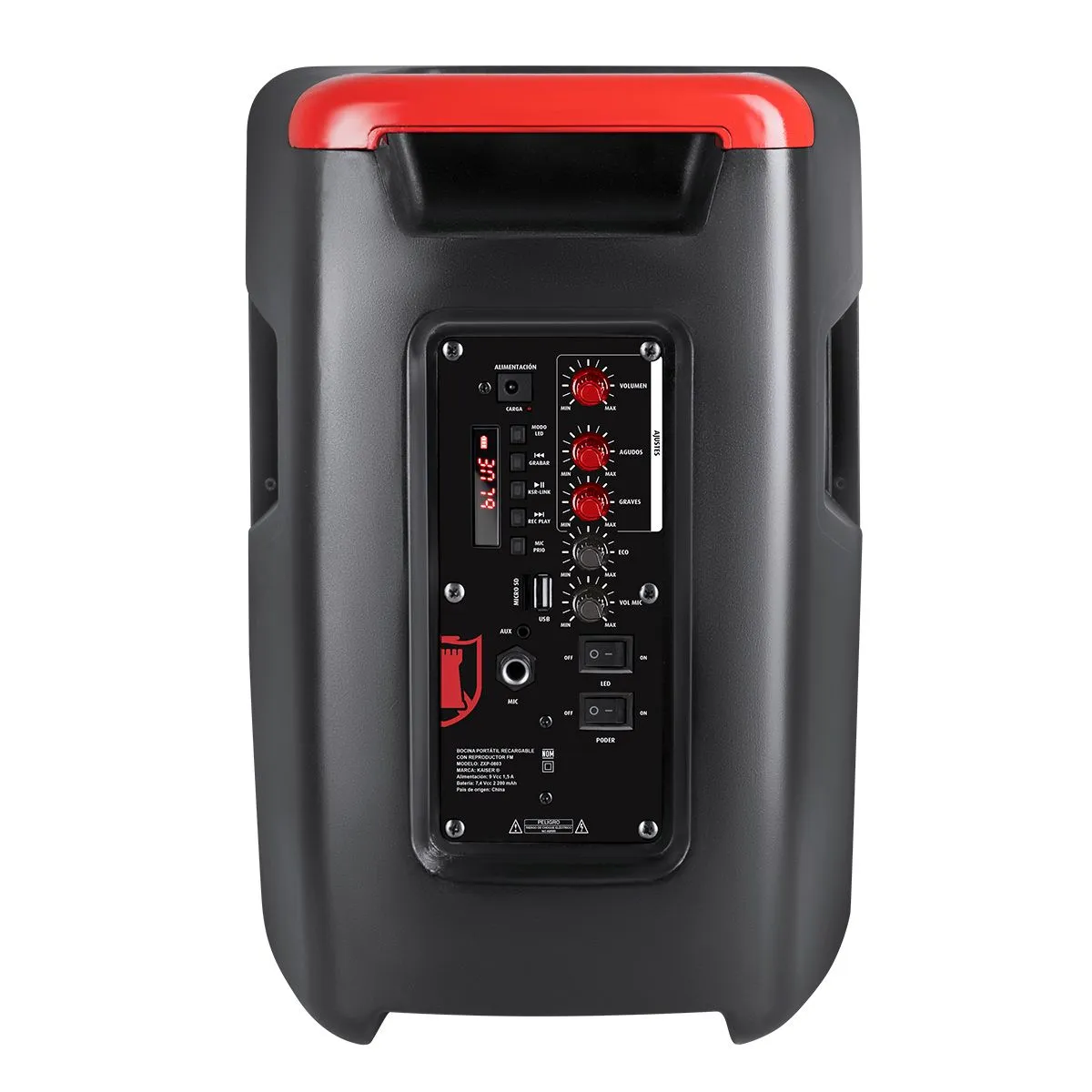 Bafle profesional 8" 20 W RMS Bluetooth® recargable con micrófono