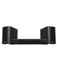 Barra de sonido 120W RMS Bluetooth® con 2 subwoofer y tripié Inalámbrico