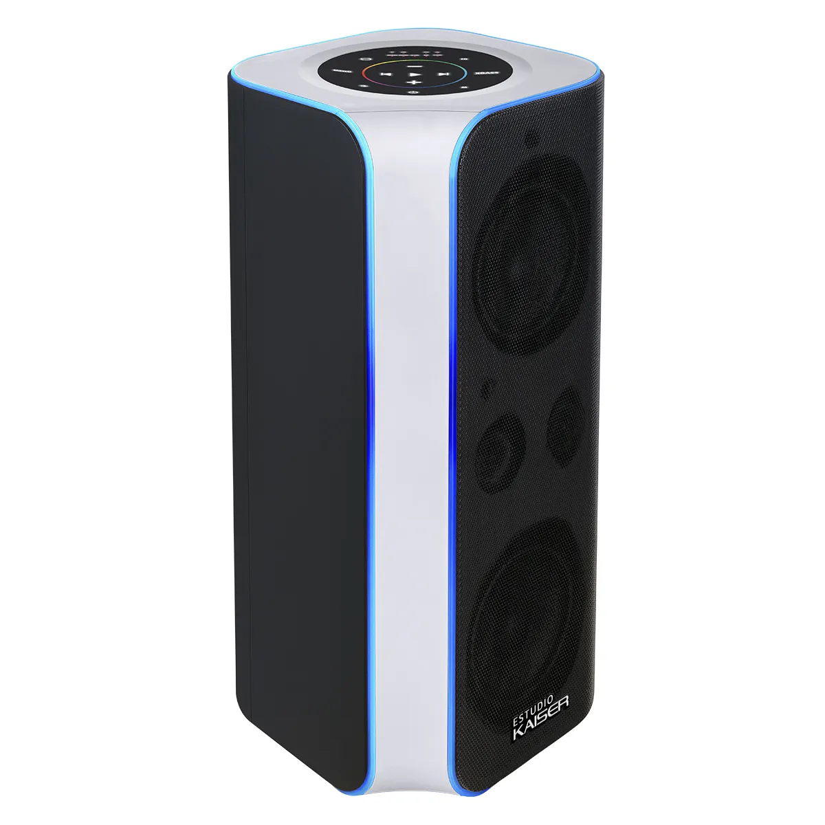 Bafle recargable 2x6.5” 80W RMS Bluetooth® one body con control, blanco