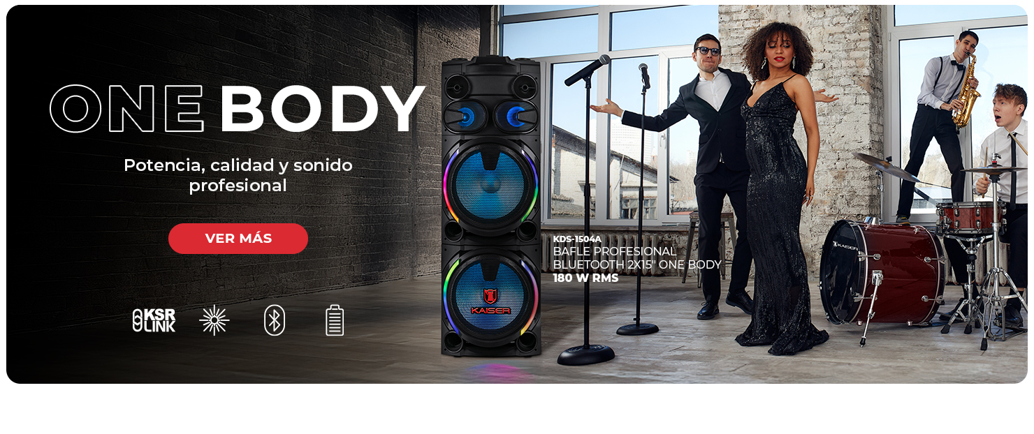 One body, potencia, calidad y <a class='mst_seo_autolink autolink' href='https://kaiser.shop/audio' title='sonido' target='_self' >sonido</a> profesional
