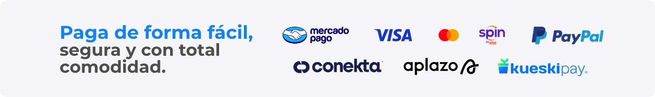 Paga de forma fácil, segura y con total comodidad.